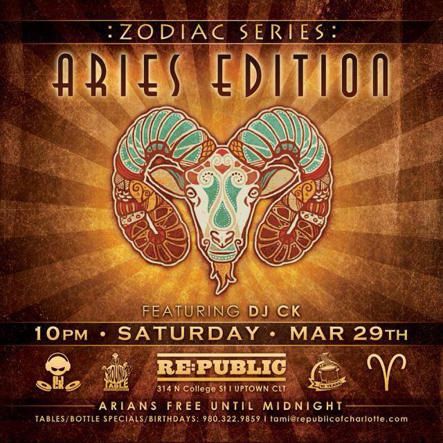 Saturday March 29th (Aries Series)